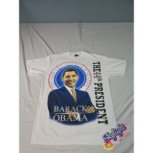 Allied Men White Rare Barack Obama T-Shirt the 44th President of the Usa Sz 2xl